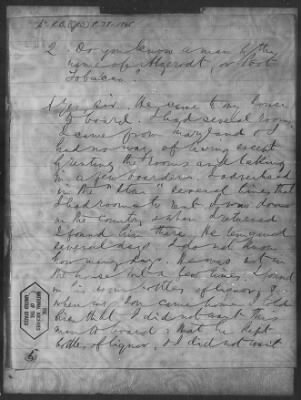 Letters received and Statements of Evidence collected by the Military Commission, pages 70-104 AND Letters received by Col. H. L. Burnett with Endorsements, May 9,-Jun 9, 1865