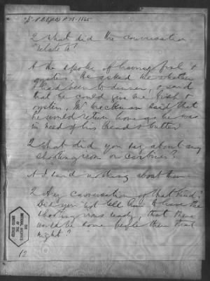 Letters received and Statements of Evidence collected by the Military Commission, pages 70-104 AND Letters received by Col. H. L. Burnett with Endorsements, May 9,-Jun 9, 1865