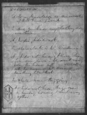 Thumbnail for Letters received and Statements of Evidence collected by the Military Commission, pages 70-104 AND Letters received by Col. H. L. Burnett with Endorsements, May 9,-Jun 9, 1865