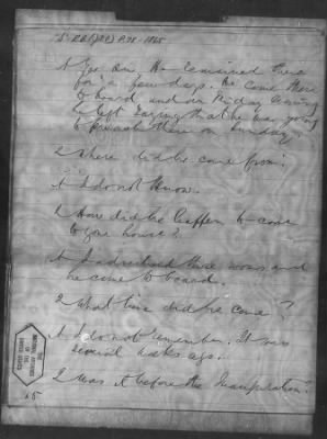 Letters received and Statements of Evidence collected by the Military Commission, pages 70-104 AND Letters received by Col. H. L. Burnett with Endorsements, May 9,-Jun 9, 1865