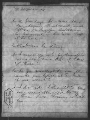 Letters received and Statements of Evidence collected by the Military Commission, pages 70-104 AND Letters received by Col. H. L. Burnett with Endorsements, May 9,-Jun 9, 1865