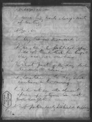 Letters received and Statements of Evidence collected by the Military Commission, pages 70-104 AND Letters received by Col. H. L. Burnett with Endorsements, May 9,-Jun 9, 1865