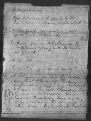 Letters received and Statements of Evidence collected by the Military Commission, pages 70-104 AND Letters received by Col. H. L. Burnett with Endorsements, May 9,-Jun 9, 1865