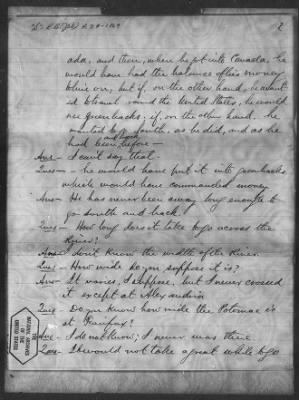 Letters received and Statements of Evidence collected by the Military Commission, pages 70-104 AND Letters received by Col. H. L. Burnett with Endorsements, May 9,-Jun 9, 1865