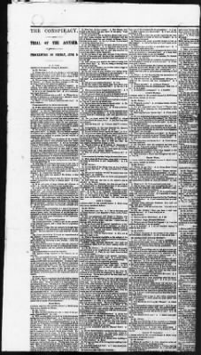 Thumbnail for Issues of the Daily National Intelligencer, May 16-Jun 30, 1865 AND Miscellaneous Records Relating to the Court-Martial