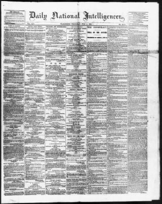 Issues of the Daily National Intelligencer, May 16-Jun 30, 1865 AND Miscellaneous Records Relating to the Court-Martial