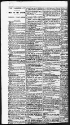 Issues of the Daily National Intelligencer, May 16-Jun 30, 1865 AND Miscellaneous Records Relating to the Court-Martial