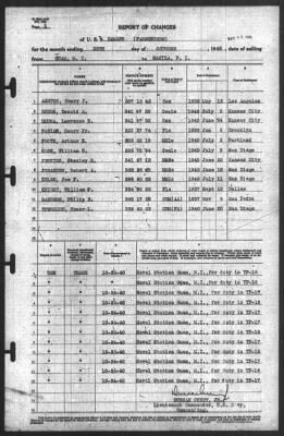 Thumbnail for Report of Changes > 25-Oct-1940