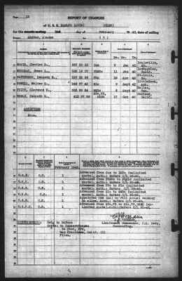 Thumbnail for Report of Changes > 2-Feb-1943