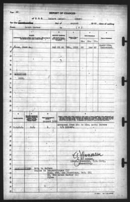 Thumbnail for Report of Changes > [Blank]-Aug-1943