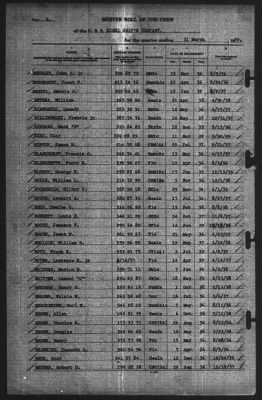 Muster Rolls > 31-Mar-1939