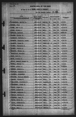 Muster Rolls > 30-Jun-1939