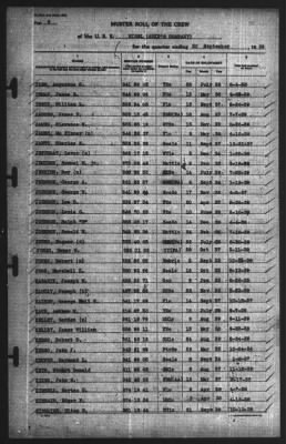 Muster Rolls > 30-Sep-1939