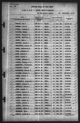 Muster Rolls > 30-Sep-1939