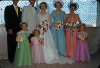 Monty Smith, Curtis, NaVee, Inez, & friend Carol; flower girls Karen Harris, Shanon Porter, Nina Wynder_1953.jpg