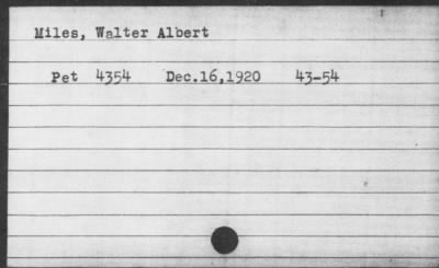 Thumbnail for 1920 > Miles, Walter Albert