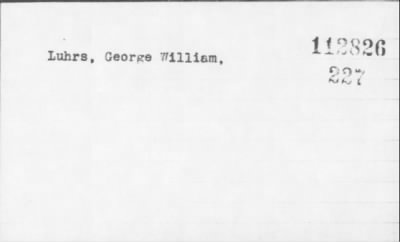 Thumbnail for Luhrs > Luhrs, George William