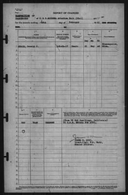 Thumbnail for Report of Changes > 28-Feb-1941