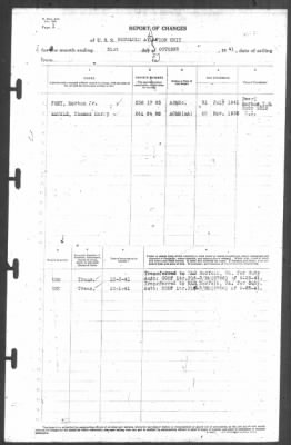 Thumbnail for Report of Changes > 31-Oct-1941