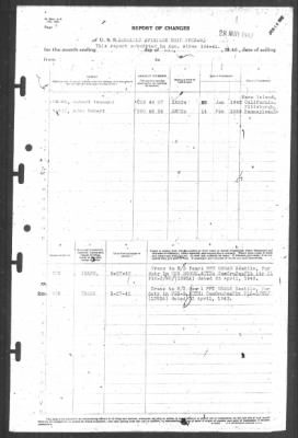 Thumbnail for Report of Changes > [Blank]-May-1942