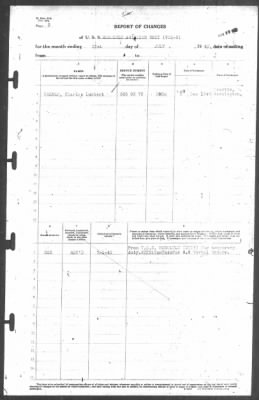 Thumbnail for Report of Changes > 31-Jul-1942