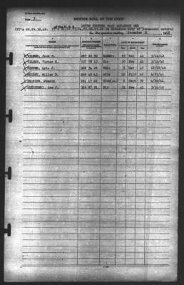 Muster Rolls > 31-Dec-1942