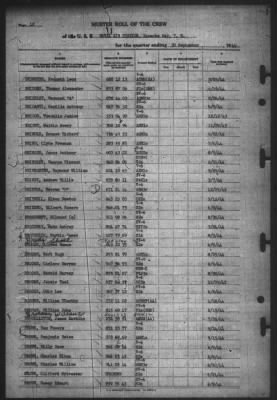 Thumbnail for Muster Rolls > 30-Sep-1944