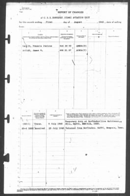 Thumbnail for Report of Changes > 1-Aug-1945