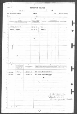 Thumbnail for Report of Changes > 26-Nov-1945