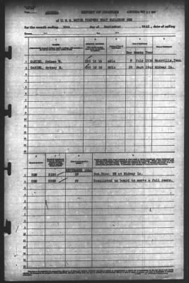 Thumbnail for Report of Changes > 30-Sep-1942