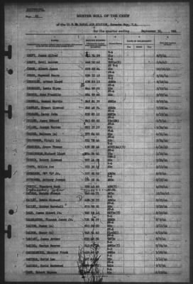 Thumbnail for Muster Rolls > 30-Sep-1944