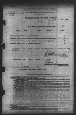 Muster Rolls > 31-Mar-1943