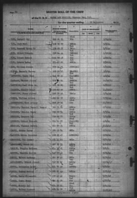 Thumbnail for Muster Rolls > 30-Sep-1944