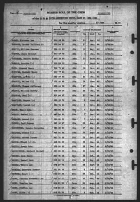 Thumbnail for Muster Rolls > 30-Jun-1944