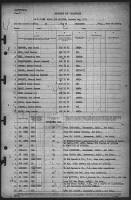 Thumbnail for Report of Changes > 30-Sep-1944