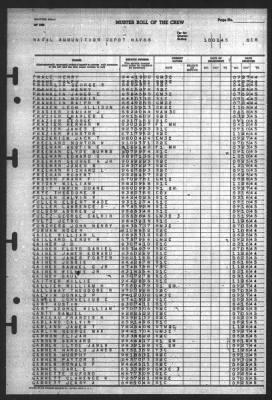 Thumbnail for Muster Rolls > 1-Oct-1945