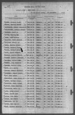 Thumbnail for Muster Rolls > 30-Sep-1943