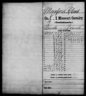 US, Civil War Service Records (CMSR) - Confederate - Missouri, 1861-1865 record example