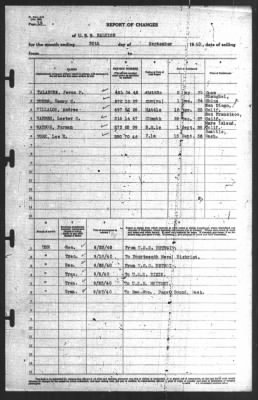 Report of Changes > 30-Sep-1940