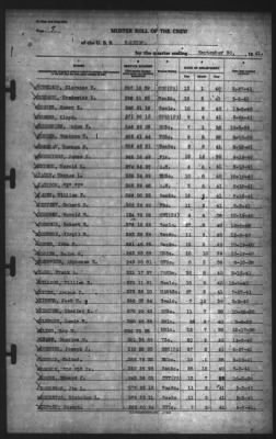 Muster Rolls > 30-Sep-1941