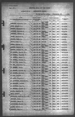 Muster Rolls > 30-Sep-1943