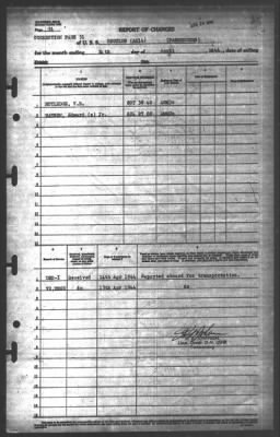 Thumbnail for Report of Changes > 14-Apr-1944