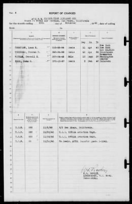 Thumbnail for Report of Changes > 30-Nov-1940