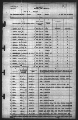 Thumbnail for Report of Changes > 31-Mar-1943