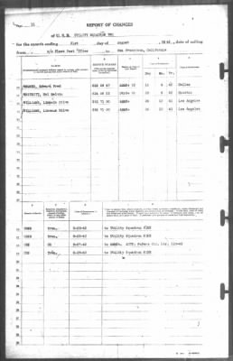 Thumbnail for Report of Changes > 31-Aug-1943