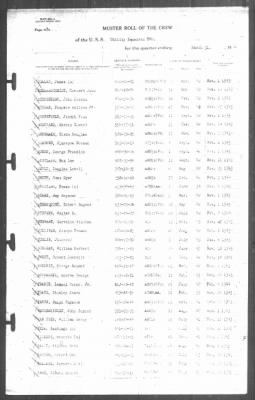 Thumbnail for Muster Rolls > 31-Mar-1944