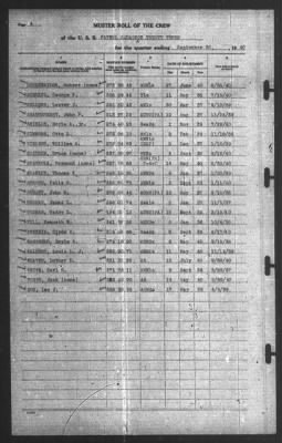 Muster Rolls > 30-Sep-1940