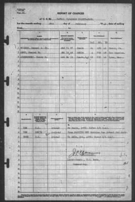 Thumbnail for Report of Changes > 28-Feb-1942