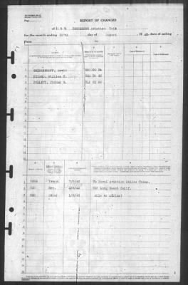 Report of Changes > 31-Aug-1943