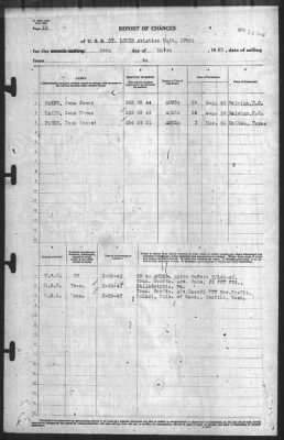 Thumbnail for Report of Changes > 29-Mar-1943